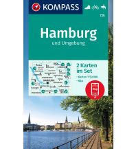 Wanderkarten Deutschland Kompass-Kartenset 725, Hamburg und Umgebung 1:50.000 Kompass-Karten GmbH