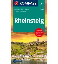 Long Distance Hiking KOMPASS Wander-Tourenkarte Rheinsteig 1:50.000 Kompass-Karten GmbH
