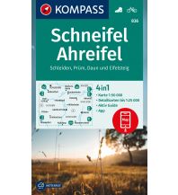 Wanderkarten Deutschland Kompass-Karte 836, Schneifel, Ahreifel, Schleiden, Prüm, Daun, Eifelsteig 1:50.000 Kompass-Karten GmbH