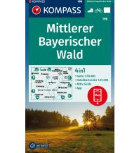 Wanderkarten Bayern Kompass-Karte 196, Mittlerer Bayerischer Wald 1:50.000 Kompass-Karten GmbH