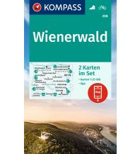 Wanderkarten Wien Kompass-Kartenset 208, Wienerwald 1:25.000 Kompass-Karten GmbH