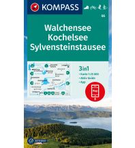 Wanderkarten Bayern KOMPASS Wanderkarte 06 Walchensee, Kochelsee, Sylvensteinstausee 1:25000 Kompass-Karten GmbH