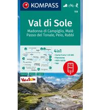 Hiking Maps Italy KOMPASS Wanderkarte 119 Val di Sole, Madonna di Campiglio, Malè, Passo del Tonale, Peio, Rabbi 1:35000 Kompass-Karten GmbH