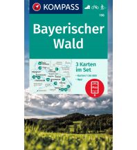 Wanderkarten Bayern KOMPASS Wanderkarte 198 Bayerischer Wald 198 1:50000 (3 Karten im Set) Kompass-Karten GmbH