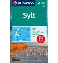 Hiking Maps Germany Kompass-Karte 701, Sylt mit Ortsplänen 1:40.000 Kompass-Karten GmbH