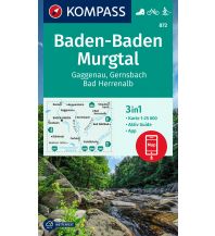 Hiking Maps Black Forest / Swabian Alps KOMPASS Wanderkarte 872 Baden-Baden, Murgtal, Gaggenau, Gernsbach, Bad Herrenalb 1:25.000 Kompass-Karten GmbH