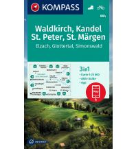 Hiking Maps Germany Kompass-Karte 884, Waldkirch, Kandel, St. Peter, St. Märgen 1:25.000 Kompass-Karten GmbH
