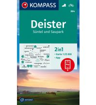 Hiking Maps Germany KOMPASS Wanderkarte 864 Deister, Süntel und Saupark 1:25.000 Kompass-Karten GmbH