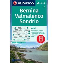 Hiking Maps KOMPASS Wanderkarte 93 Bernina, Valmalenco, Sondrio 1:50.000 Kompass-Karten GmbH