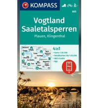 Hiking Maps Germany Kompass-Karte 805, Vogtland, Saaletalsperren, Plauen, Klingenthal 1:50.000 Kompass-Karten GmbH