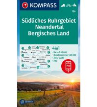 Wanderkarten Deutschland KOMPASS Wanderkarte 756 Südliches Ruhrgebiet, Neandertal, Bergisches Land 1:50.000 Kompass-Karten GmbH
