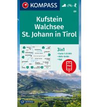 Wanderkarten Tirol Kompass-Karte 09, Kufstein, Walchsee, St. Johann in Tirol 1:25.000 Kompass-Karten GmbH