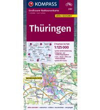 KOMPASS Großraum-Radtourenkarte 3707 Thüringen 1:125.000 Kompass-Karten GmbH