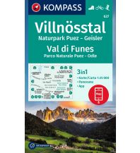 Hiking Maps South Tyrol + Dolomites Kompass-Karte 627, Villnösstal/Val di Funes 1:25.000 Kompass-Karten GmbH