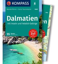 Wanderkarten Kroatien KOMPASS Wanderführer Dalmatien mit Inseln, Velebit-Gebirge und Plitvicer Seen, 55 Touren mit Extra-Tourenkarte Kompass-Karten GmbH