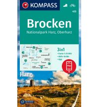 Hiking Maps Bavaria Kompass-Kartenset 455, Brocken, Nationalpark Harz, Oberharz 1:25.000 Kompass-Karten GmbH