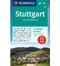 Wanderkarten Deutschland KOMPASS Wanderkarten-Set 780 Stuttgart und Umgebung (2 Karten) 1:50.000 Kompass-Karten GmbH