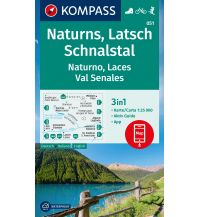 Hiking Maps South Tyrol + Dolomites Kompass-Karte 051, Naturns/Naturno, Latsch/Laces, Schnalstal/Val Senales 1:25.000 Kompass-Karten GmbH