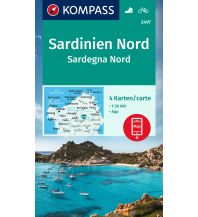Wanderkarten Italien Kompass-Kartenset 2497, Sardinien Nord 1:50.000 Kompass-Karten GmbH