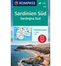 Wanderkarten Italien Kompass-Kartenset 2499, Sardinien Süd/Sardegna Sud 1:50.000 Kompass-Karten GmbH