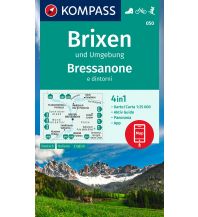 Hiking Maps South Tyrol + Dolomites Kompass-Karte 050, Brixen und Umgebung/Bressanone e dintorni 1:25.000 Kompass-Karten GmbH