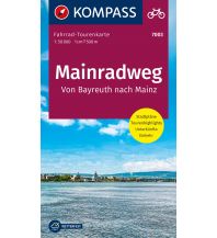 Cycling Maps KOMPASS Fahrrad-Tourenkarte Mainradweg, Von Bayreuth nach Mainz 1:50.000 Kompass-Karten GmbH