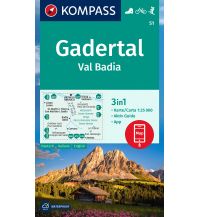 Wanderkarten Südtirol & Dolomiten Kompass-Karte 51, Gadertal/Val Badia 1:25.000 Kompass-Karten GmbH