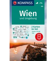 Hiking Maps Vienna KOMPASS Wanderkarten-Set 205 Wien und Umgebung (2 Karten) 1:50.000 Kompass-Karten GmbH