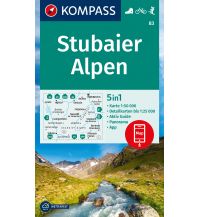 Wanderkarten Tirol Kompass-Karte 83, Stubaier Alpen 1:50.000 Kompass-Karten GmbH