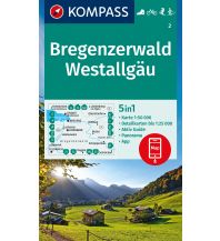 KOMPASS Wanderkarte 2 Bregenzerwald, Westallgäu 1:50.000 Kompass-Karten GmbH