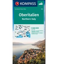 Road Maps Italy KOMPASS Autokarte Oberitalien, Italia settentrionale, Northern Italy, Italie du Nord 1:500.000 Kompass-Karten GmbH