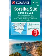 Wanderkarten Frankreich Kompass-Kartenset 2251, Korsika Süd/Corse du Sud 1:50.000 Kompass-Karten GmbH