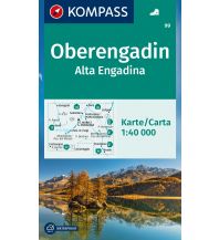 Wanderkarten Schweiz & FL Kompass-Karte 99, Oberengadin/Alta Engadina 1:40.000 Kompass-Karten GmbH