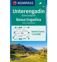 Wanderkarten Südtirol & Dolomiten Kompass-Karte 98, Unterengadin/Engiadina Bassa, Nationalpark 1:40.000 Kompass-Karten GmbH