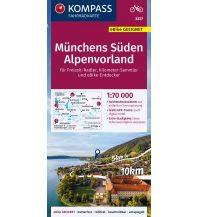 Cycling Maps KOMPASS Fahrradkarte 3337 Münchens Süden, Alpenvorland 1:70.000 Kompass-Karten GmbH
