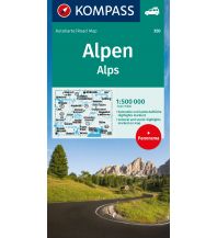 Road Maps Europe KOMPASS Autokarte Alpen, Alps, Alpi, Alpes 1:500.000 Kompass-Karten GmbH