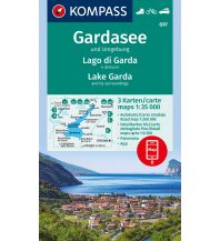 Wanderkarten Italien Kompass-Kartenset 697, Gardasee und Umgebung 1:35.000 Kompass-Karten GmbH