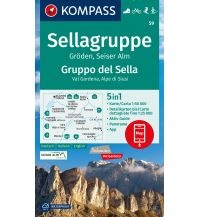 Hiking Maps South Tyrol + Dolomites Kompass-Karte 59, Sellagruppe/Gruppo del Sella 1:50.000 Kompass-Karten GmbH