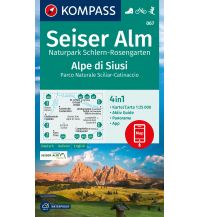 Wanderkarten Südtirol & Dolomiten Kompass-Karte 067, Seiser Alm/Alpe di Siusi, Naturpark Schlern-Rosengarten 1:25.000 Kompass-Karten GmbH