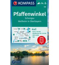 Hiking Maps Bavaria Kompass-Karte 179, Pfaffenwinkel, Schongau, Weilheim i. OB 1:50.000 Kompass-Karten GmbH