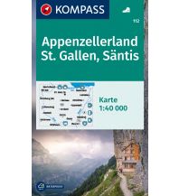 Wanderkarten KOMPASS Wanderkarte 112 Appenzellerland, St. Gallen, Säntis 1:40.000 Kompass-Karten GmbH