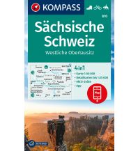 Hiking Maps Saxony Kompass-Karte 810, Sächsische Schweiz, Westliche Oberlausitz 1:50.000 Kompass-Karten GmbH