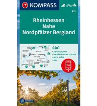 Hiking Maps Germany KOMPASS Wanderkarte 831 Rheinhessen, Nahe, Nordpfälzer Bergland 1:50.000 Kompass-Karten GmbH