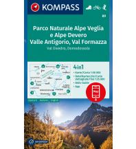 Wanderkarten Italien Kompass-Karte 89, Parco Naturale Alpe Veglia e Alpe Devero, Valle Antigorio, Val Formazza, Val Divedro, Domodossola 1:50.000 Kompass-Karten GmbH