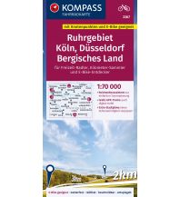 Cycling Maps KOMPASS Fahrradkarte 3367 Ruhrgebiet, Köln, Düsseldorf, Bergisches Land 1:70.000 Kompass-Karten GmbH