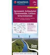 Radkarten KOMPASS Fahrradkarte 3370 Spreewald, Schlaubetal, Fürstenwalde, Cottbus, Scharmützelsee 1:70.000 Kompass-Karten GmbH