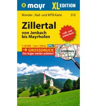 Wanderkarten Tirol Mayr Wanderkarte Zillertal - Von Jenbach bis Mayrhofen XL 1:25.000 Mayr Verlag