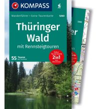 Wanderführer KOMPASS Wanderführer Thüringer Wald mit Rennsteigtouren, 55 Touren mit Extra-Tourenkarte Kompass-Karten GmbH