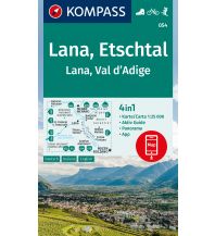 Hiking Maps South Tyrol + Dolomites Kompass-Karte 054, Lana, Etschtal/Val d'Adige 1:25.000 Kompass-Karten GmbH