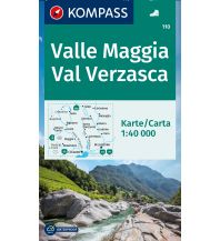 Wanderkarten Schweiz & FL Kompass-Karte 110, Valle Maggia, Val Verzasca 1:40.000 Kompass-Karten GmbH